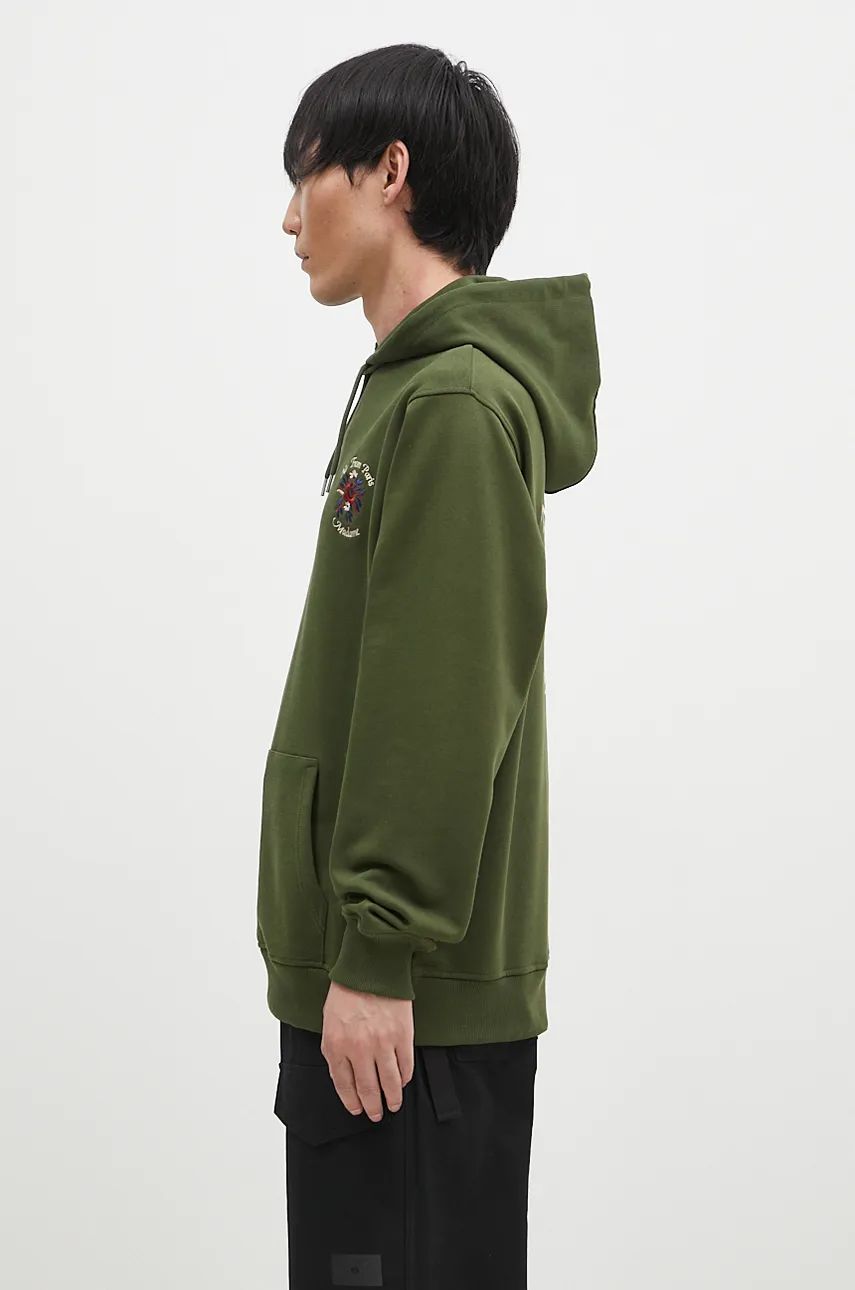 Sweatshirt Drôle de Monsieur Hoodie With Flower Embroidered Applique Grøn | E.HO169.CO127.KK, 1