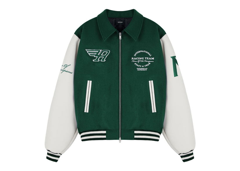 Jakke Represent Clo Represent Racing Team Varsity Jacket Racing Green Grøn | M01143-62