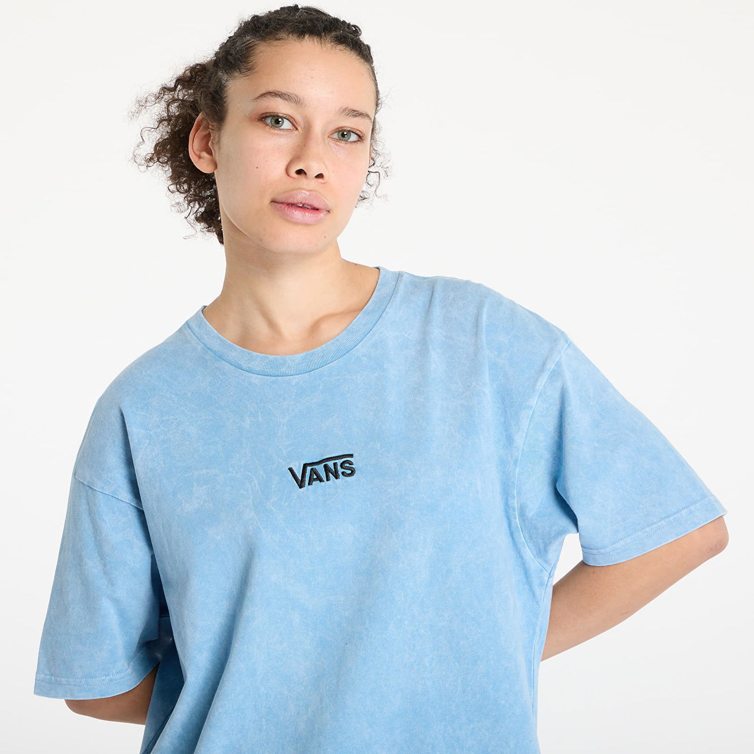 Kjole Vans Vans Center Vee Wash T-Shirt Dress Blå | VN00046QE2W1, 1