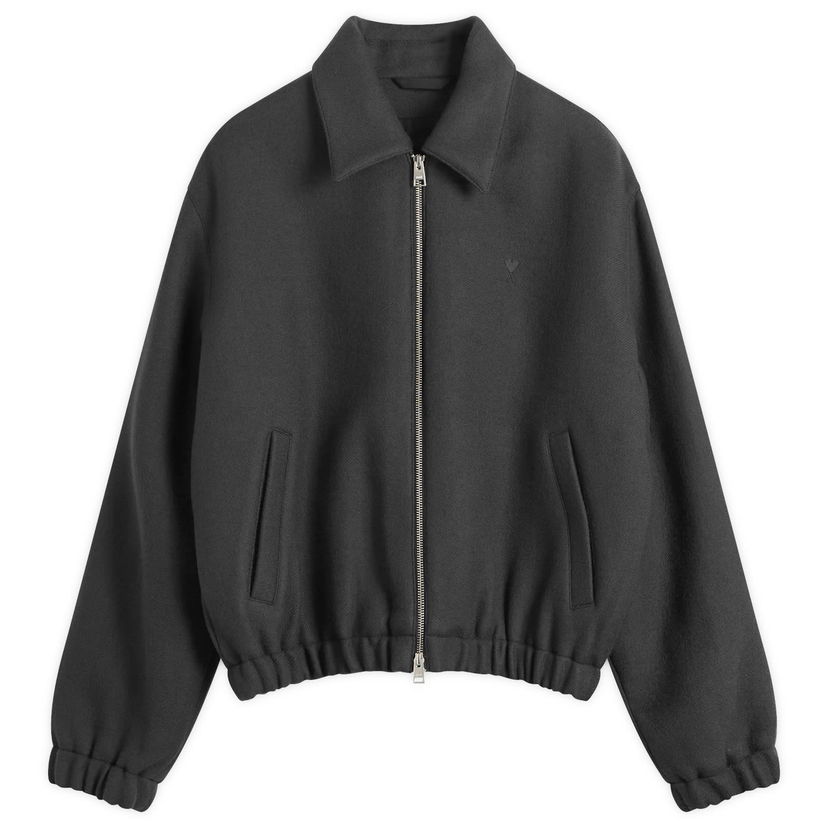 Bomberjakke AMI Boiled Wool Gabardine ADC Jacket Grå | H25HJK830-WV0078-020H25