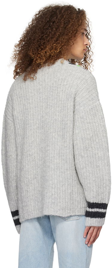 Sweater ERL 'Hurt Lover' Graphic V-Neck Sweater Grå | ERL07N004, 2