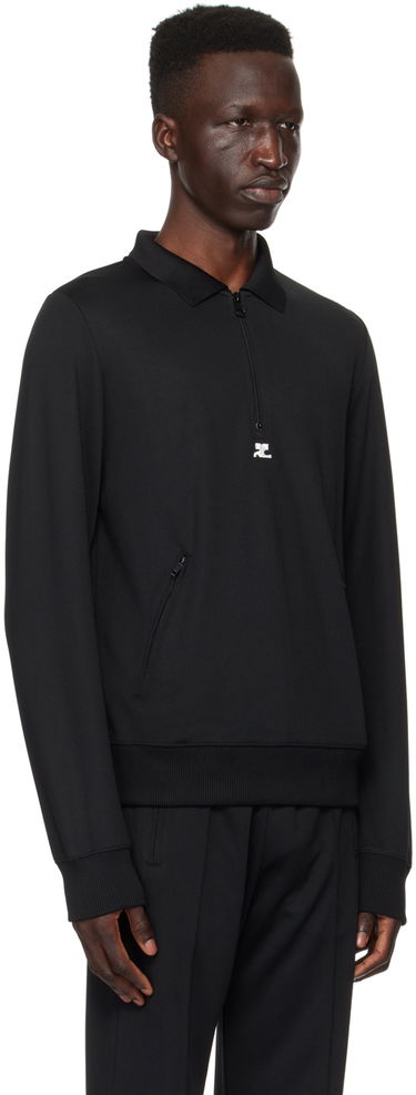 Polo skjorte Courrèges Courrèges Zip Sweatshirt Sort | 124JVE063JS0091, 1