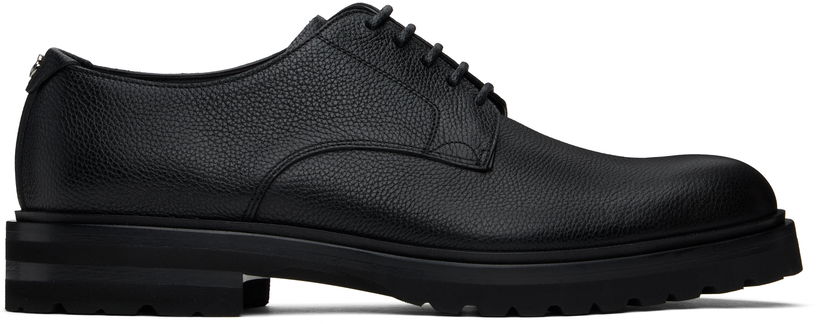 Sneakers og sko Dolce & Gabbana Grained Leather Lace-Up Altavilla Derbys with Chunky Sole Sort | A10852A9P45