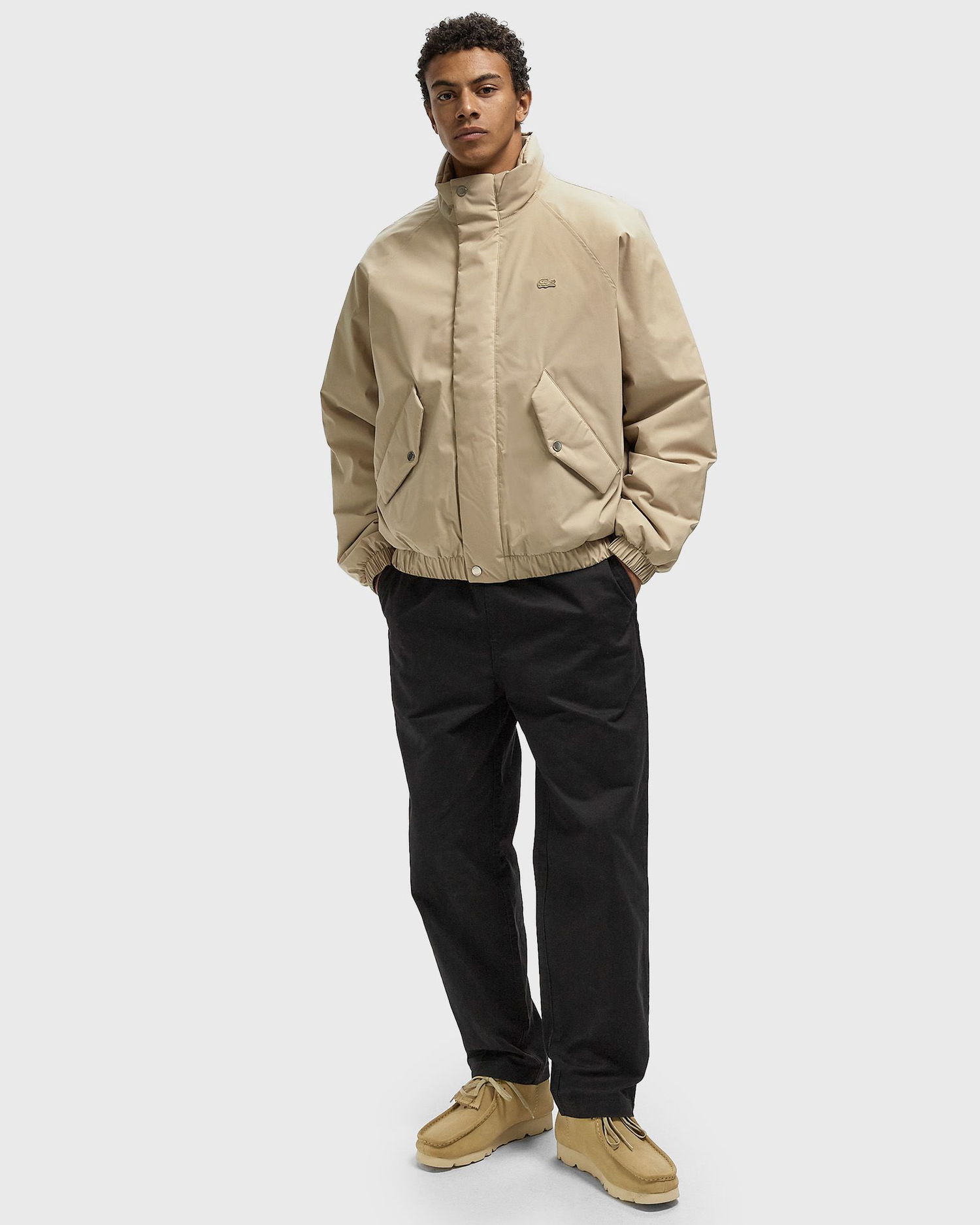 Bomberjakke Lacoste Stand-Collar Raglan Bomber Jacket Beige | BH5142-02S, 1