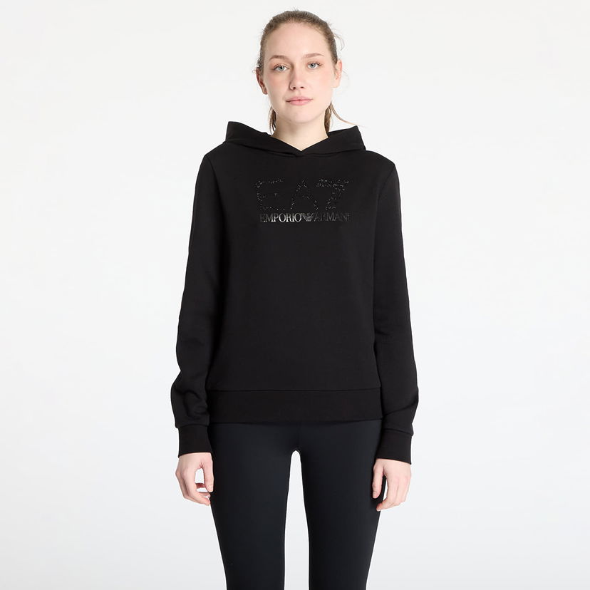 Sweatshirt Emporio Armani EA7 Emporio Armani Train Logo Series Hoodie Sort | 7W000095AF12473UC001