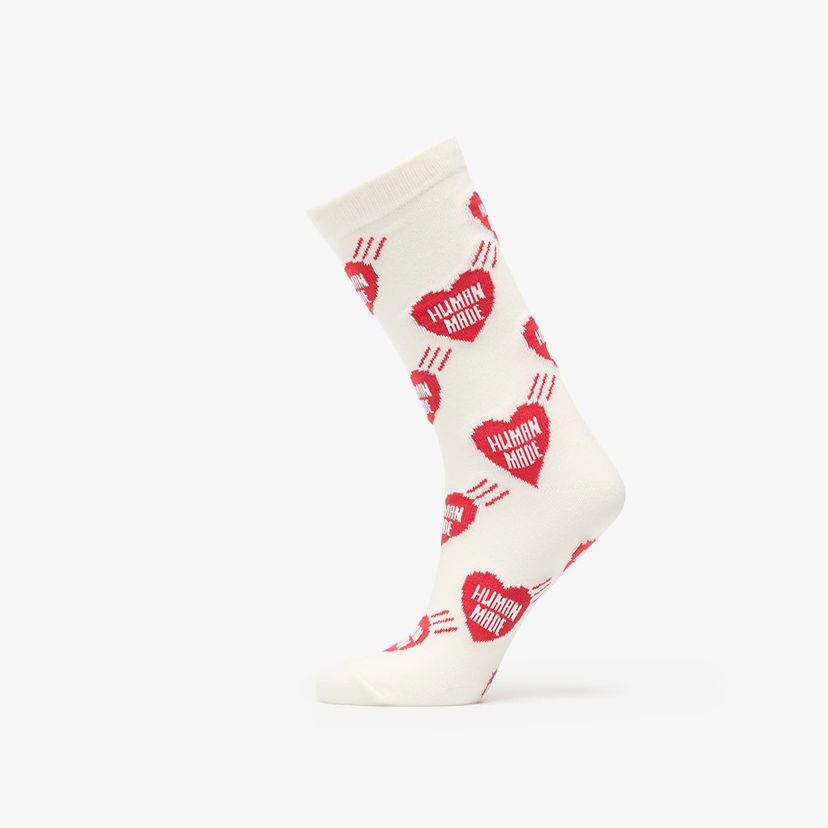 Sokker Human Made HUMAN MADE Heart Socks 1-pack Hvid | HM30GD060WH