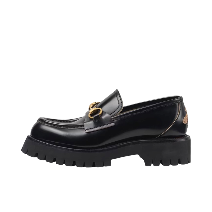 Sneakers og sko Gucci Lug Horsebit 30mm Platform Loafer Sort | _577236 DS800 1000