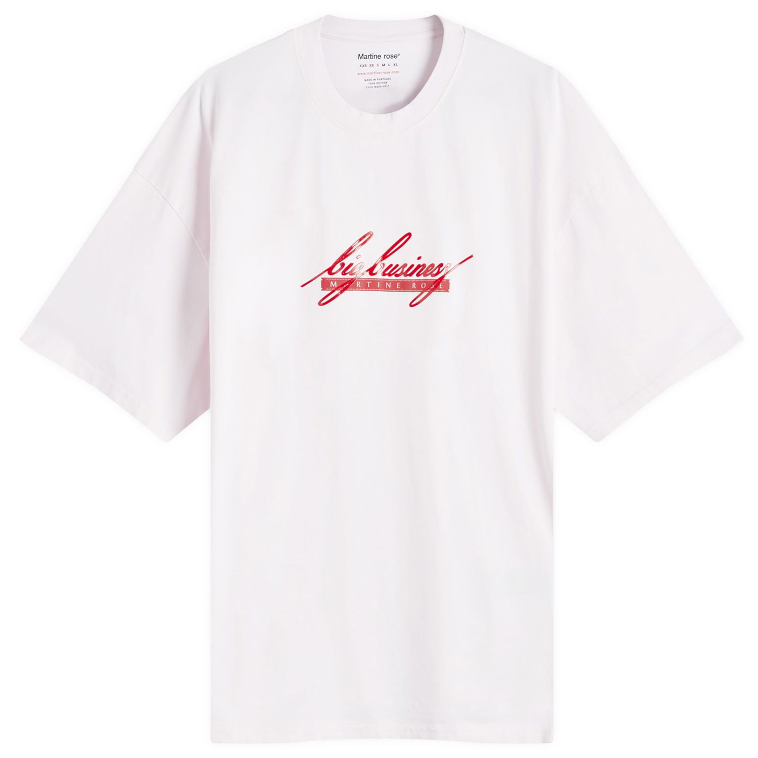T-shirt Martine Rose Oversized Logo Graphic T-shirt Hvid | 621JE01101E-PPPBB, 0