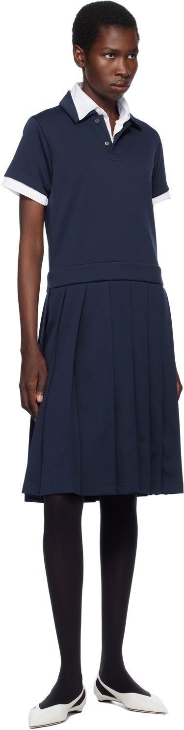 Kjole Comme des Garçons Comme des Garçons Girl Jersey Midi Dress Mørkeblå | NO-T001-S25, 3