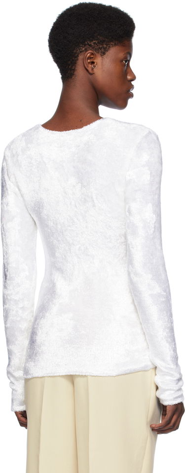 Sweater TOTEME TOTEME Slim Long Sleeve T-Shirt Hvid | 241-WRT1059-YA0026, 2