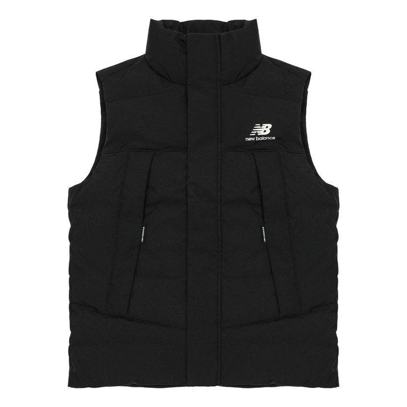 Vest New Balance Pocket Puffer Vest Sort | AMV24360-BK