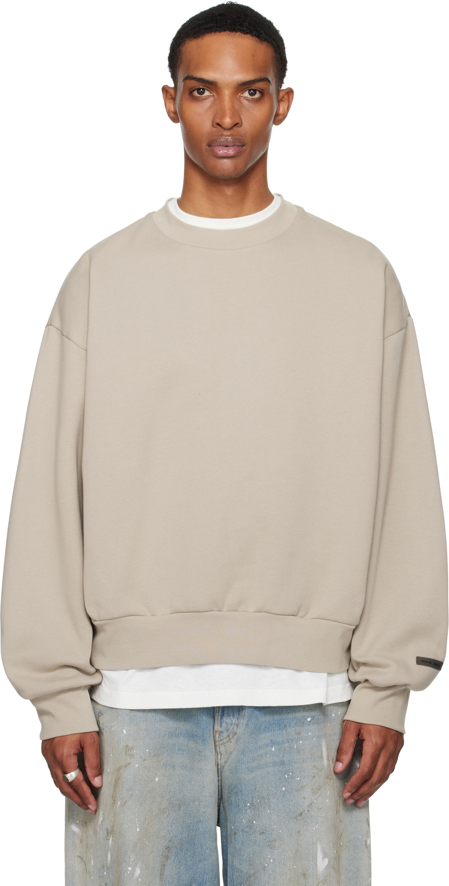 Sweatshirt Fear of God ESSENTIALS Fleece Crewneck Sweatshirt Beige | 192SP252041F, 0