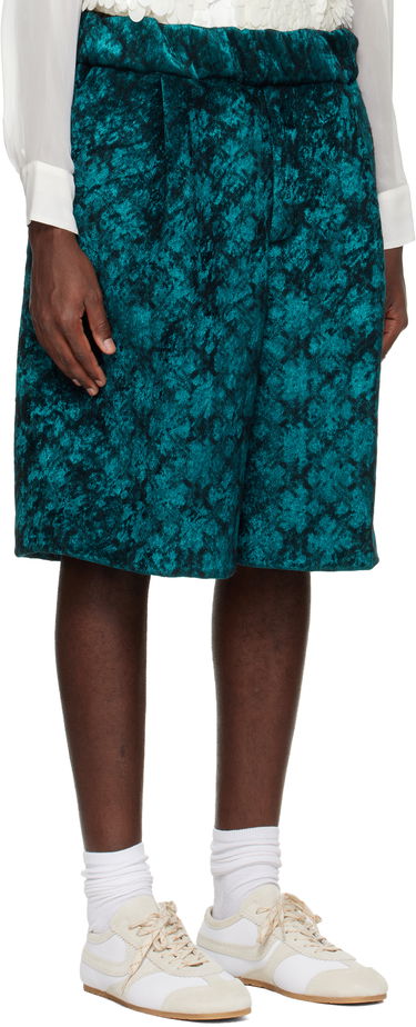 Shorts Dries Van Noten Dries Van Noten Jacquard Shorts Turkis | 252-020953-2133, 1