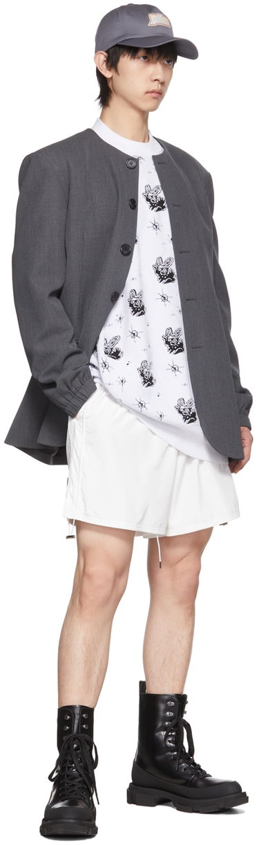 Sweater We11done Monster Print Reversible Sweater Hvid | WD-KT1-22-651-U-WH, 3