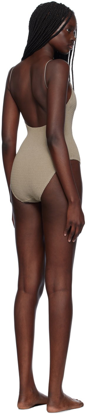 Badetøj TOTEME TOTEME Women's Smocked One-Piece Swimsuit Grøn | 241-WSW1080-FB0130, 2