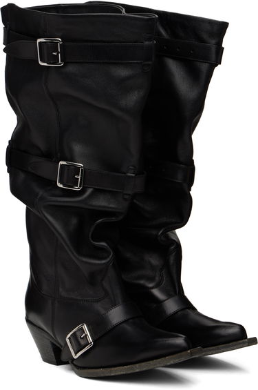 Skopleje R13 R13 Buckled Slouch Cowboy Boots Sort | R13WS114-S153A, 3