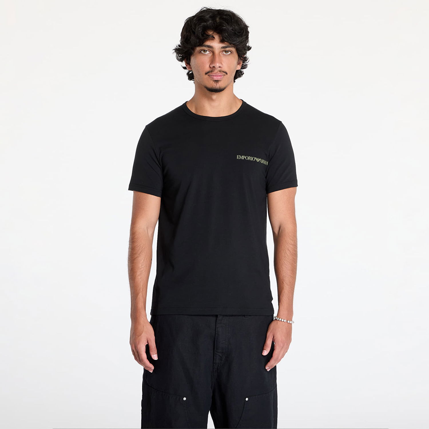 T-shirt Emporio Armani T-shirt EA7 Men's Knit 2-Pack T Nero/ Nero L Sort | 111267 4F717 23820, 0