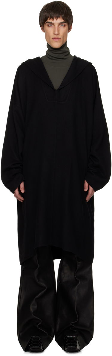 Frakker Rick Owens Rick Owens Concordians LS Knee Kaftan Coat Sort | RR02E1910 DBC, 0