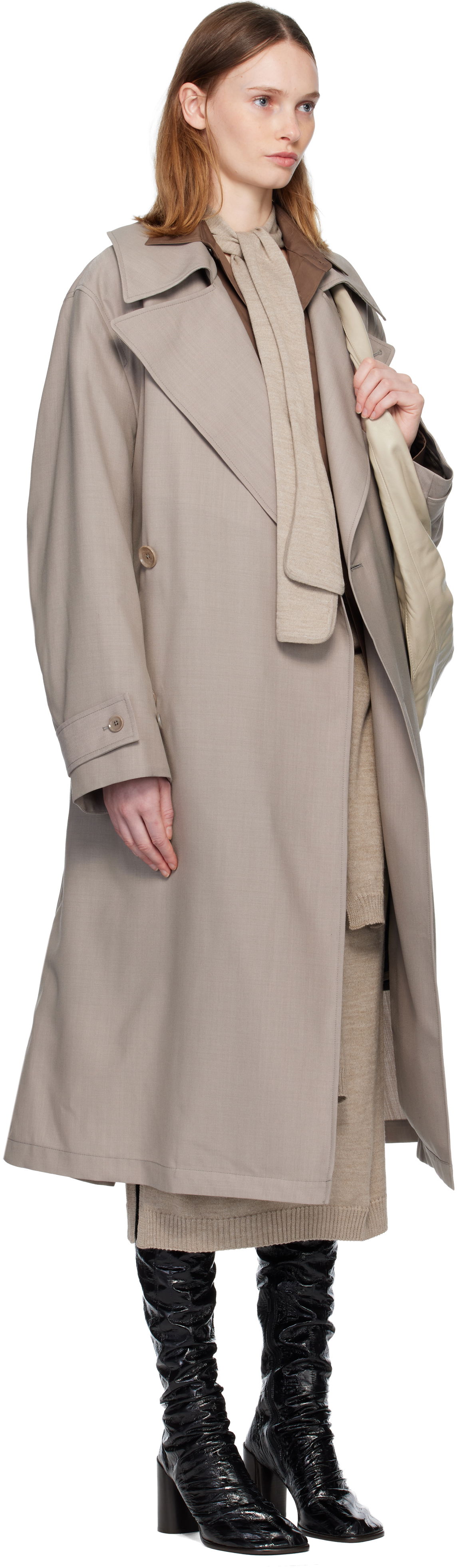 Trenchcoat LEMAIRE Detachable Lining Trench Coat Beige | CO1127 LF414, 1