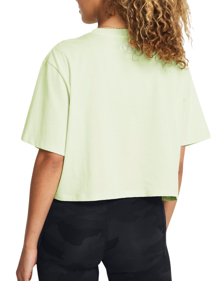 T-shirt Under Armour UA W BOXY CROP LOGO SS Grøn | 1386845-383, 1