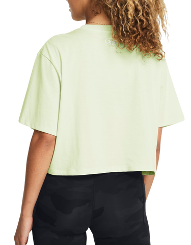 T-shirt Under Armour UA W BOXY CROP LOGO SS Grøn | 1386845-383, 1