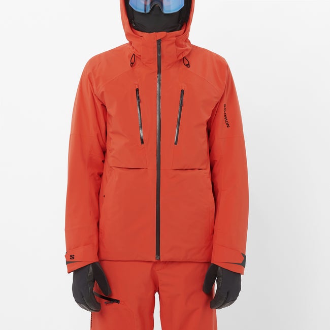 Jakke Salomon Brilliant Hooded Ski Jacket Orange | LC2635100, 0