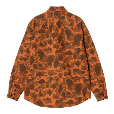 Skjorte Carhartt WIP Duck Camo Long Sleeve Shirt Orange | I033769_8, 3