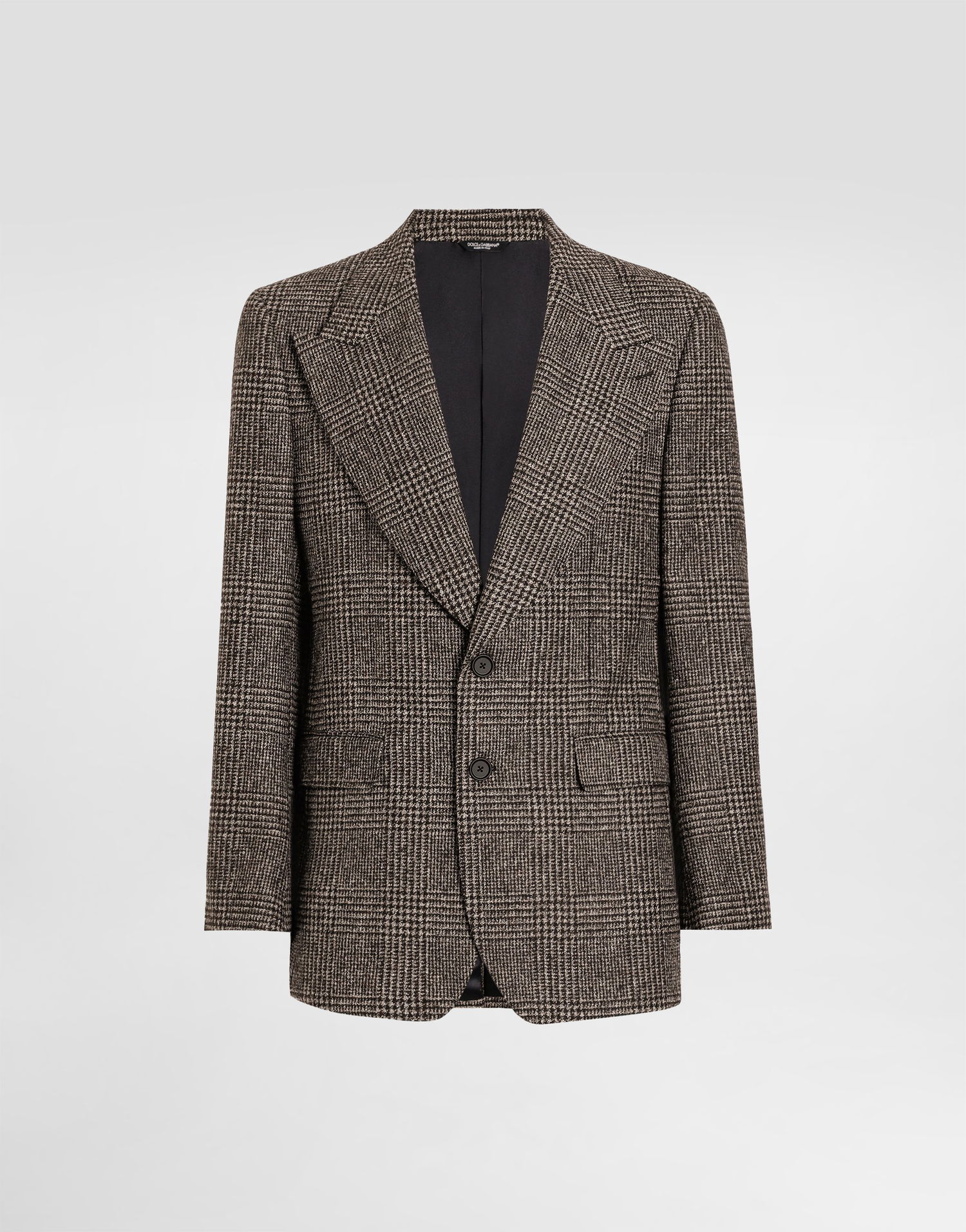 Jakke Dolce & Gabbana Dolce & Gabbana Glen Plaid Single-Breasted Jacket 52 Brun | G2VT5TFQMKDS8101, 0