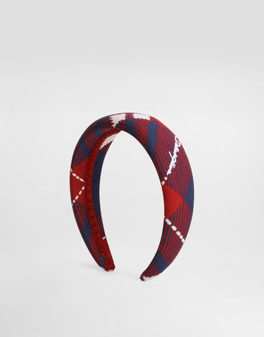 Tilbehør Dolce & Gabbana Dolce & Gabbana Tartan-Print Padded Headband Flerfarvet | LB3L54ISMKMHD5QB, 1