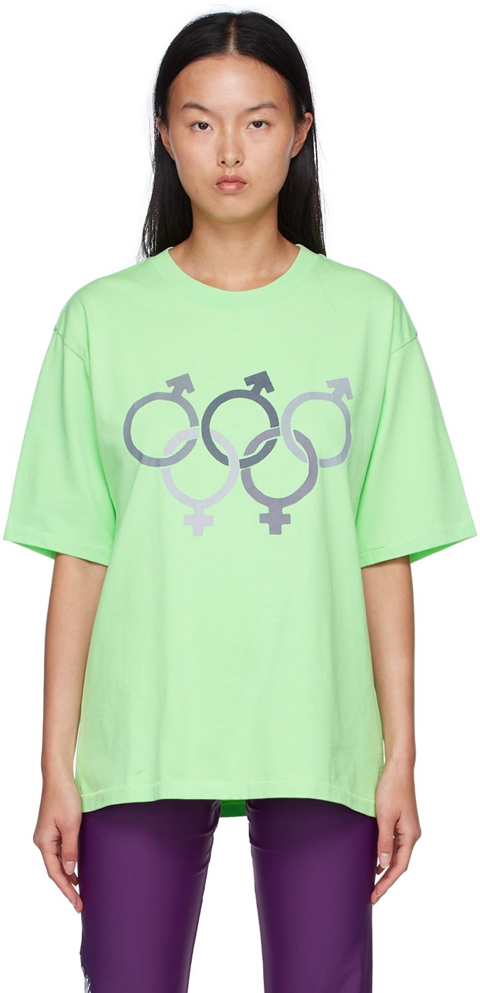 T-shirt ERL Green Olympics Sex T-Shirt Grøn | ERL04T010