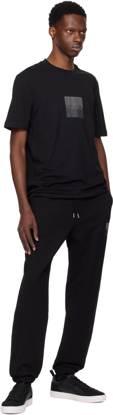 Joggingbukser BOSS HUGO Cotton-Terry Tracksuit Bottoms with Split Logo Blå | 50542866, 4