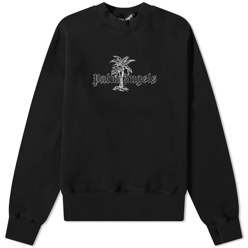 Sweater Palm Angels Sunset Palms Crewneck Sort | PMBA026S22FLE0091001, 0
