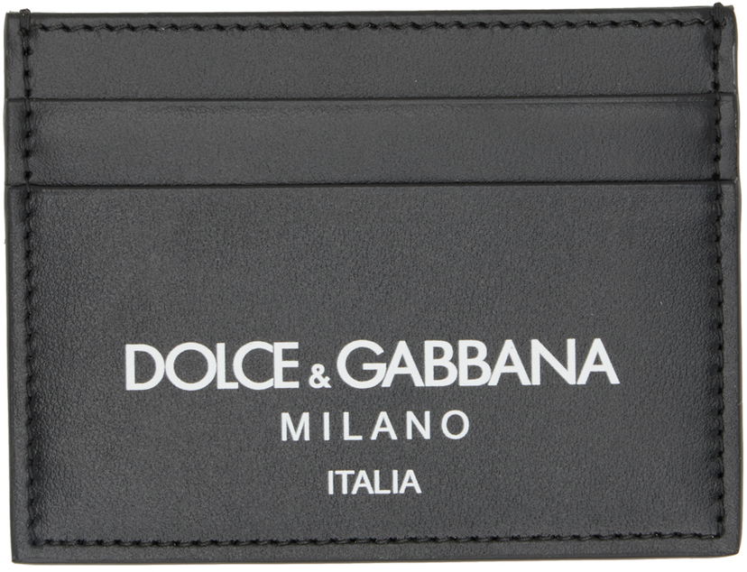 Tegnebog Dolce & Gabbana Black Logo Card Holder Sort | BP0330AN244