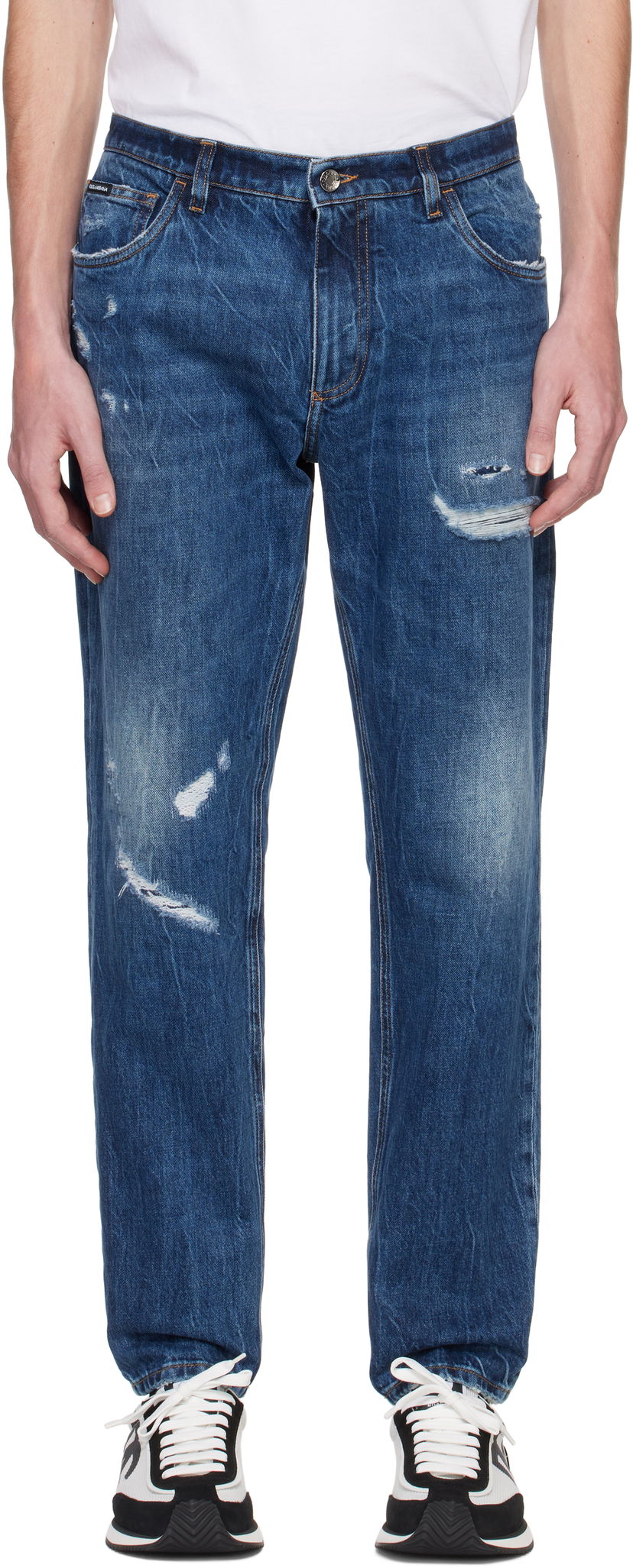 Jeans Dolce & Gabbana Dolce&Gabbana Loose Fit Jeans Blå | GYJDAZG8KE9