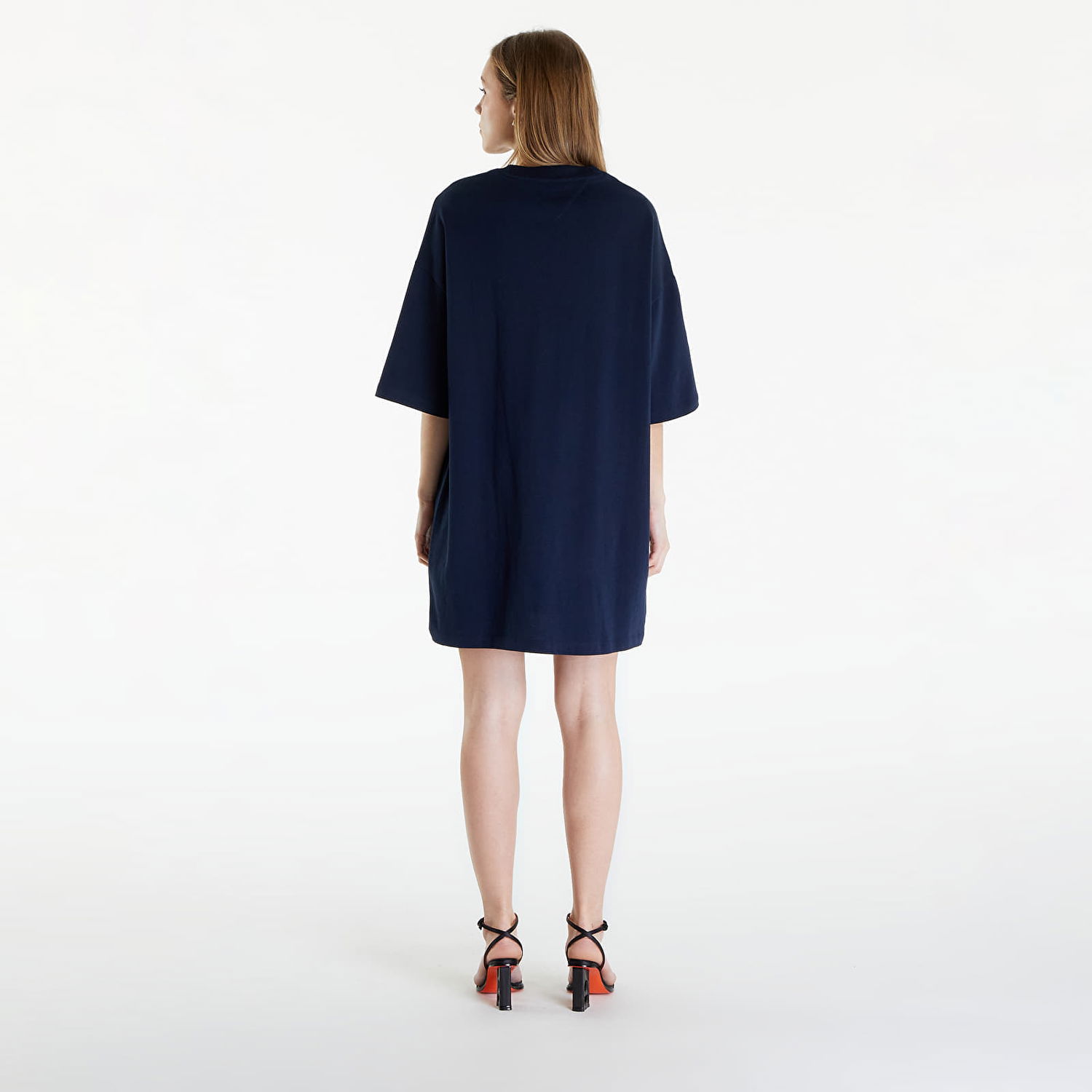 Kjole Tommy Hilfiger Tommy Jeans Badge Tee Dress Mørkeblå | DW0DW18145 C1G, 1