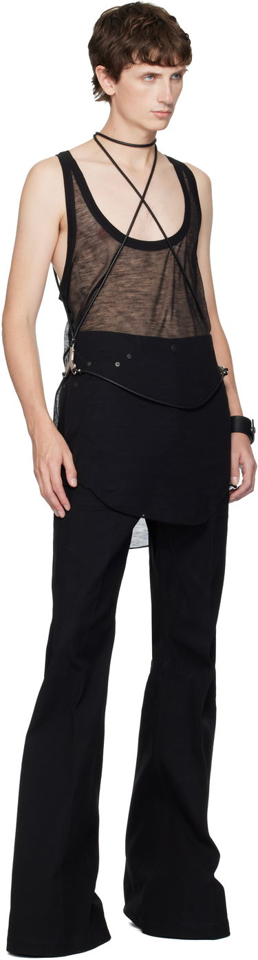 Tanktop Rick Owens Concordians Sheer Cord Harness Tank Top Sort | RR02E1453 LBL, 3