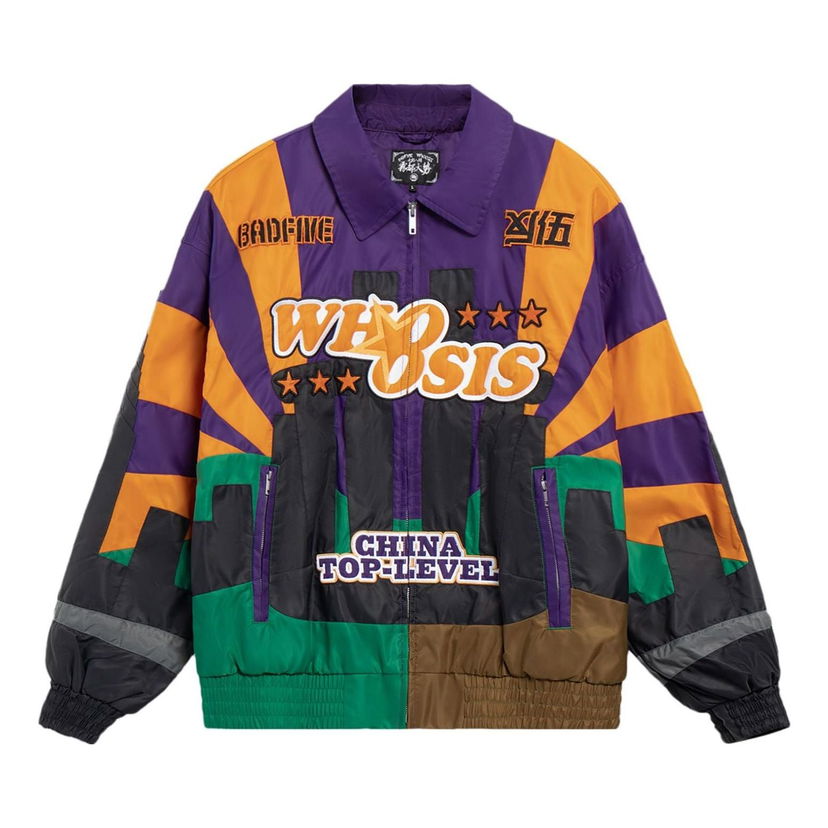 Bomberjakke Li-Ning WHOOSIS BadFive Graphic Jacket Lilla | AJDSB15-1