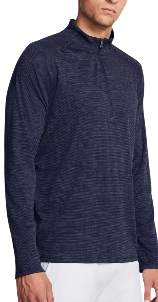Sweatshirt Under Armour UA Tech Textured Long-Sleeve 1/2 Zip Mørkeblå | 1382797-410, 0