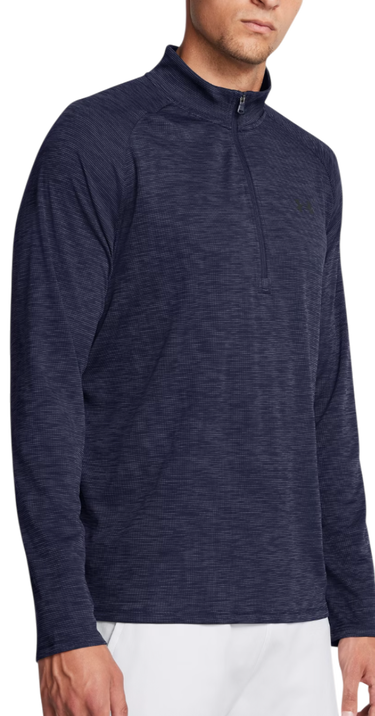 Sweatshirt Under Armour UA Tech Textured Long-Sleeve 1/2 Zip Mørkeblå | 1382797-410, 0