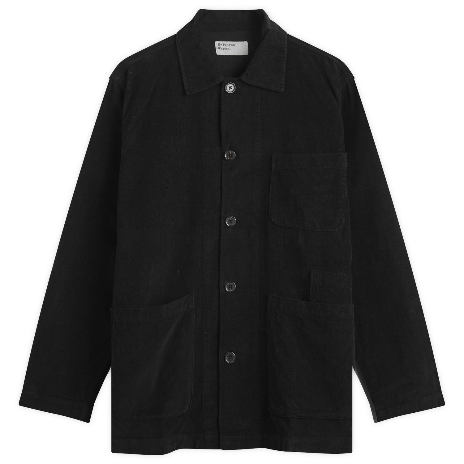 Skjorte Universal Works Fine Cord Bakers Overshirt, Size Small Sort | 33565-BLK, 1