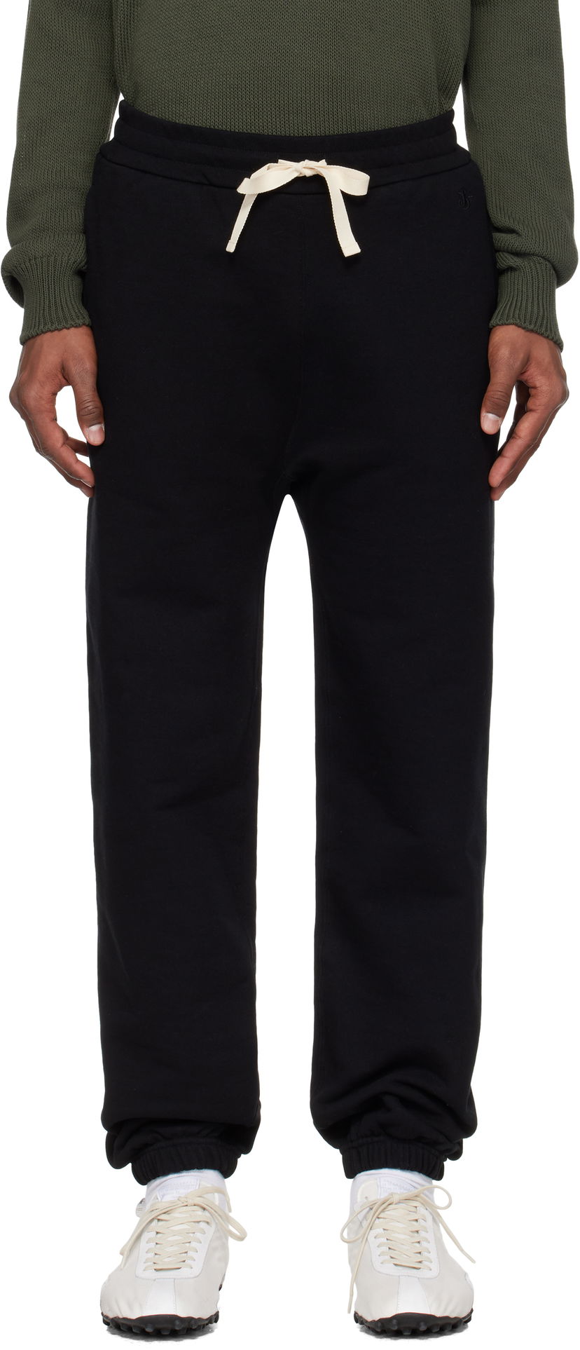 Joggingbukser Jil Sander Jil Sander Embroidered Logo Sweatpants Sort | J47KA0282_J20039