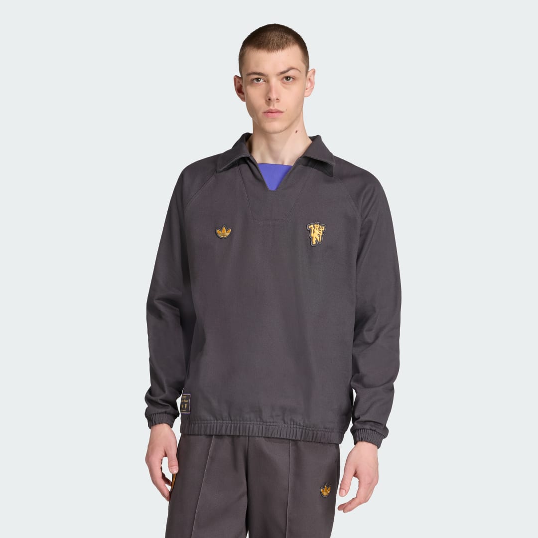 Jakke adidas Performance Manchester United Terrace Icons Track Top Grå | JX6788, 0