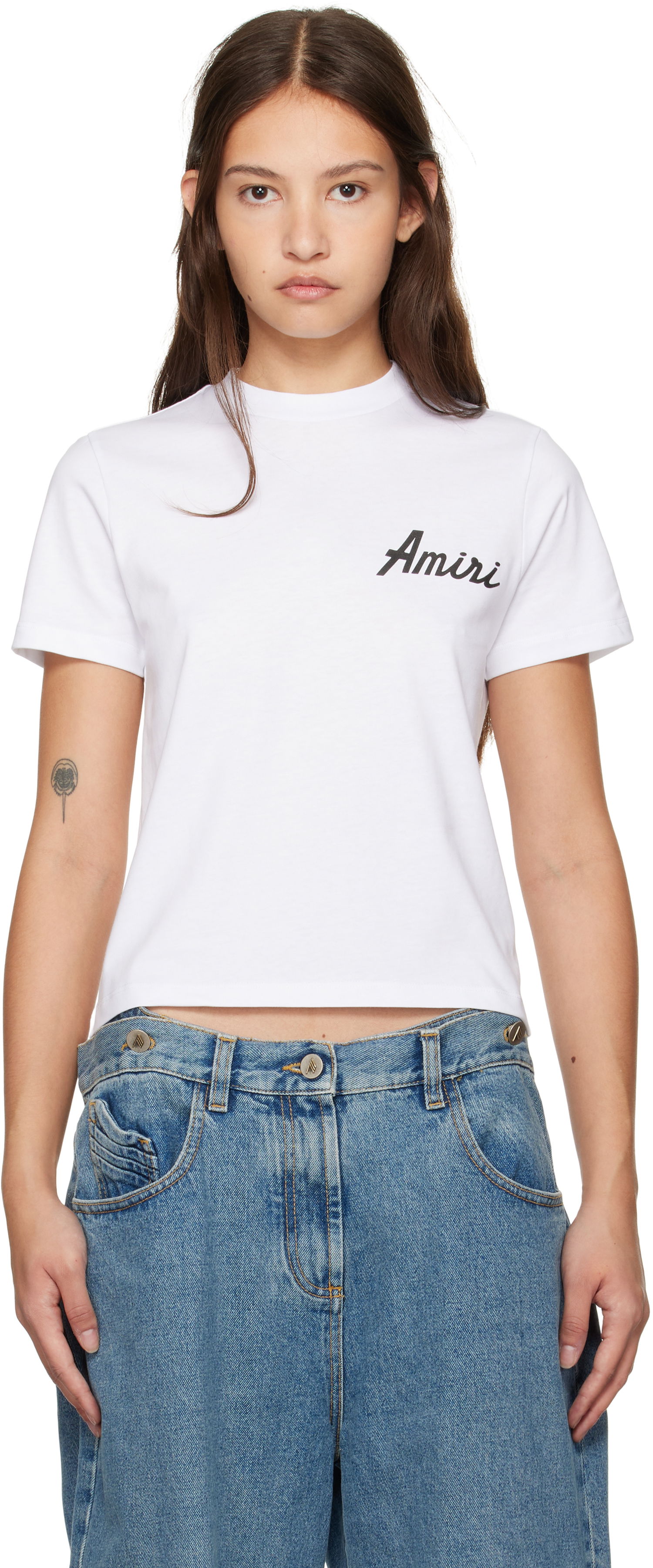 T-shirt AMIRI City Logo T-Shirt Hvid | AWJYTE1055, 0