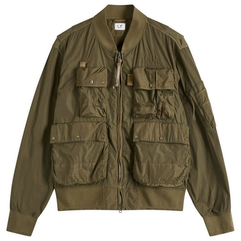 Bomberjakke C.P. Company C.P. Company Chrome-R Multipocket Bomber Jacket, Size Large Grøn | 18CMOW010A-005904G-683
