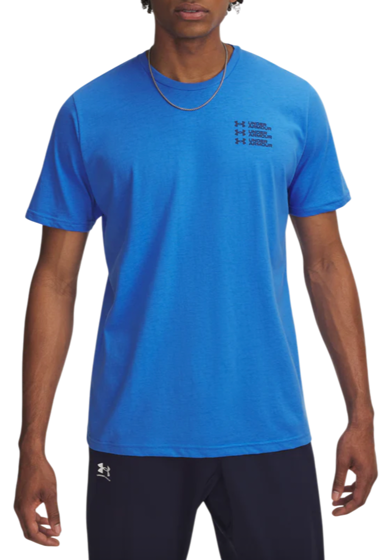 T-shirt Under Armour Under Armour Triple Stack Logo Short Sleeve T-Shirt Blå | 6004173-402