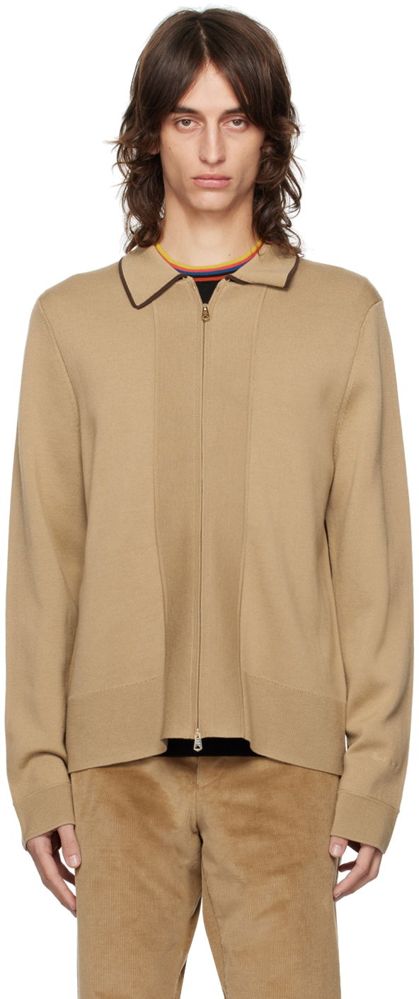 Sweater Paul Smith Paul Smith Zip Through Cardigan Brun | M1R-891Y-N02424-64