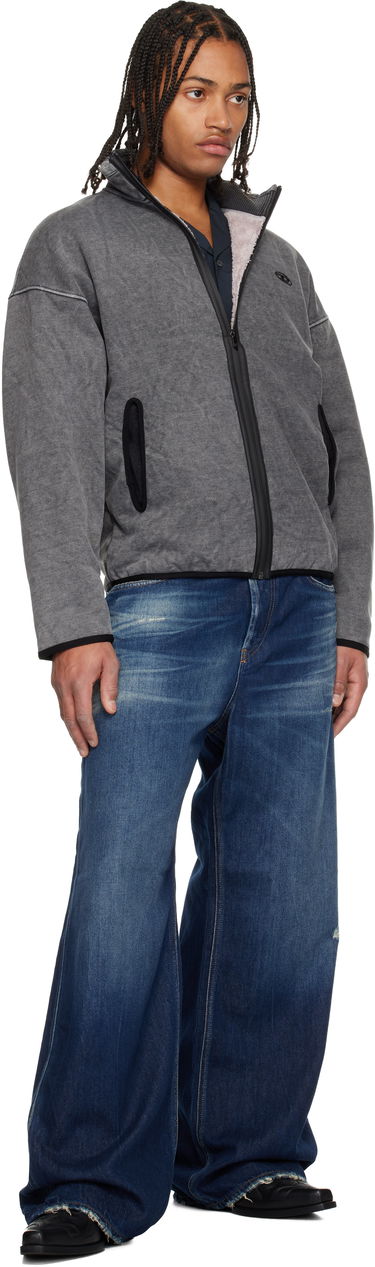 Jakke Diesel S-Baty-New Washed Fleece-Lined Track Jacket Grå | A19407-0AJFN-02A, 3