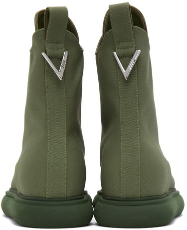 Tøj The Attico Attico Selene Canvas Ankle Boots Grøn | 221WS443 C008, 3