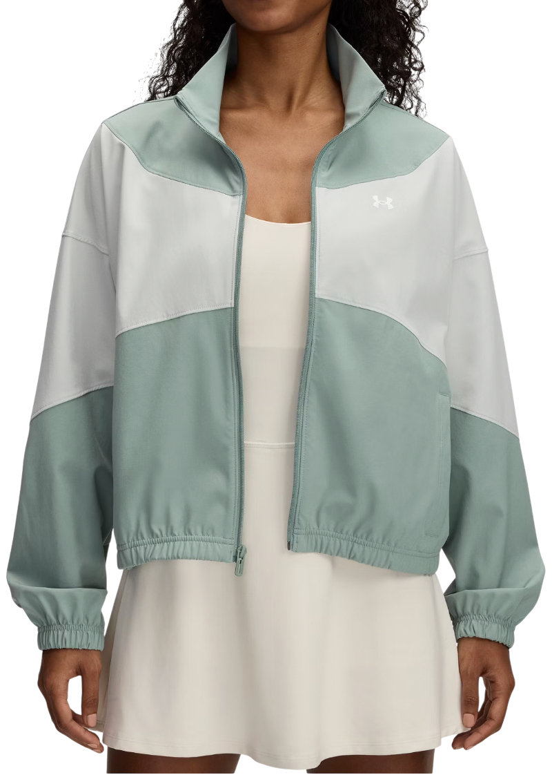 Vindjakke Under Armour Rival Woven Colorblock Cropped Jacket Flerfarvet | 1389631-348, 0
