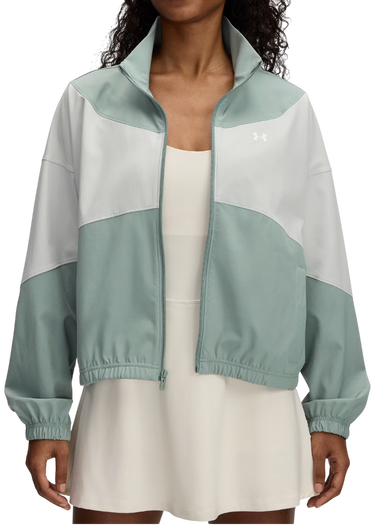 Vindjakke Under Armour Rival Woven Colorblock Cropped Jacket Flerfarvet | 1389631-348, 0